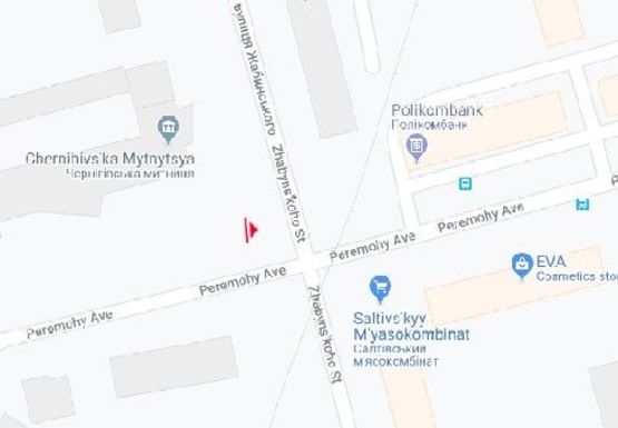 Схема рекламної площини за адресою Победы пр., 6