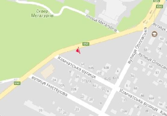 Схема рекламной плоскости по адресу Ивана Мазепы пр. - Камчатская ул.