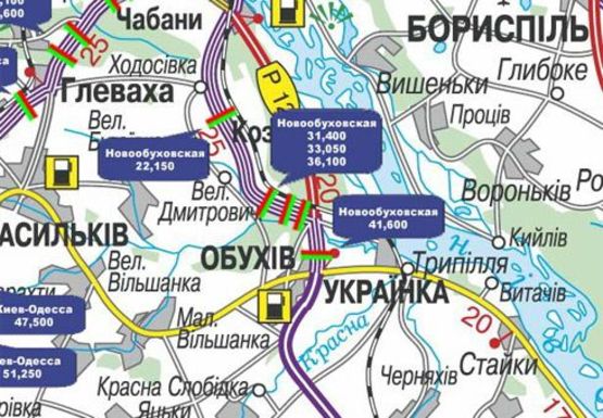 Схема рекламной плоскости по адресу Трасcа Н-01, Новая Обуховская, 36,100