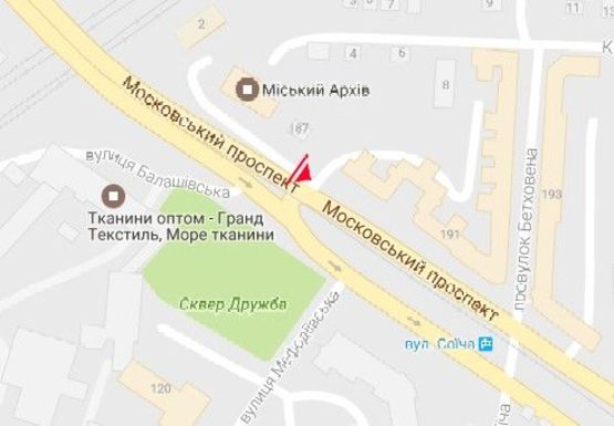 Схема рекламної площини за адресою Московский пр., 187