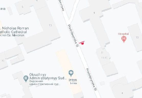 Схема рекламної площини за адресою Предславинская ул., 9 (BackLit)