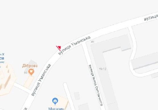 Схема рекламной плоскости по адресу Уманская ул., 50 (BackLit)