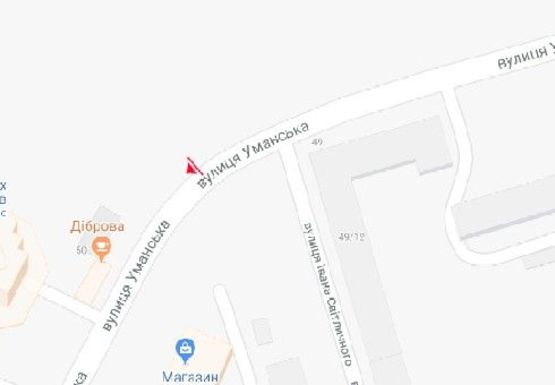 Схема рекламної площини за адресою Уманская ул., 50 (BackLit)