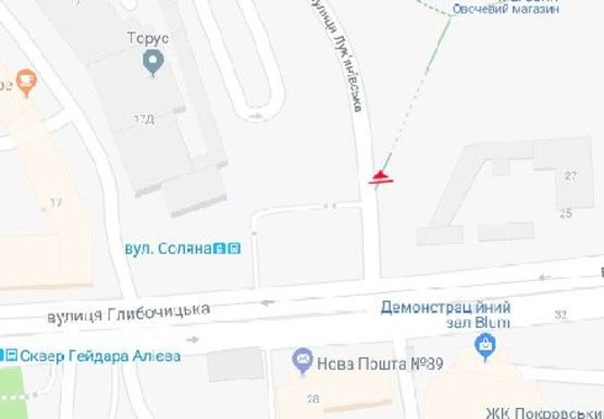 Схема рекламной плоскости по адресу Лукьяновская ул., 17 (напротив) (BackLit)