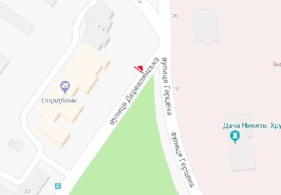 Схема рекламної площини за адресою Деревлянская ул., 2/6 (BackLit)