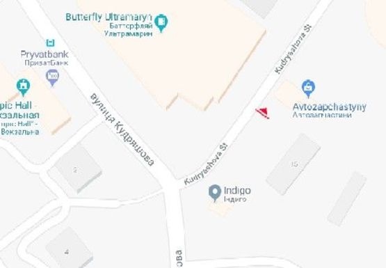 Схема рекламной плоскости по адресу Кудряшова ул., 1 (BackLit)