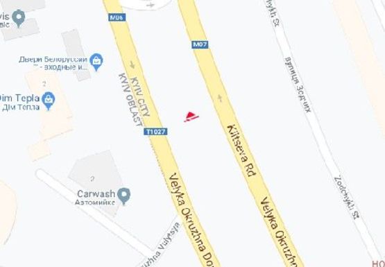 Схема рекламной плоскости по адресу Кольцевая дорога ул. (на разделителе)