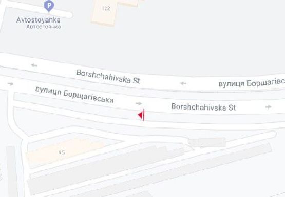 Схема рекламної площини за адресою Борщаговская ул., 95 (BackLit)