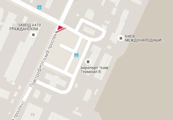 Схема рекламной плоскости по адресу Аэропорт "Жуляны", Воздухофлотский пр-т (левая)