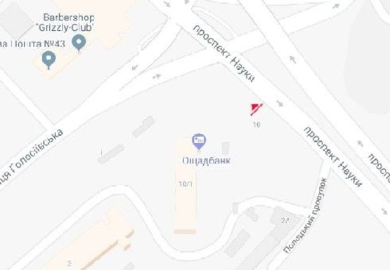 Схема рекламной плоскости по адресу Науки пр., 10/1