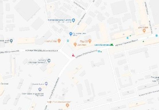 Схема рекламной плоскости по адресу Васильковская ул., 34