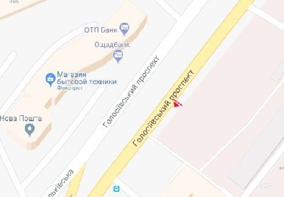 Схема рекламной плоскости по адресу Голосеевский пр., 59б