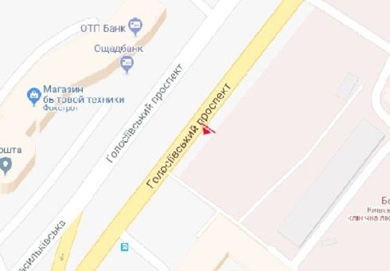 Схема рекламної площини за адресою Голосеевский пр., 59б