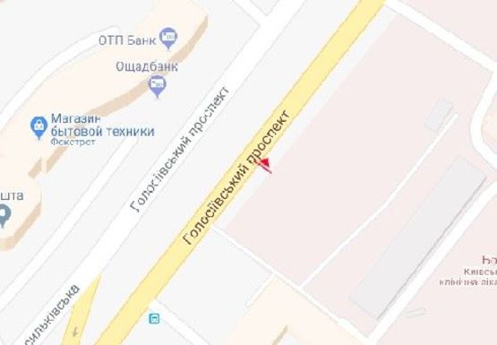 Схема рекламної площини за адресою Голосеевский пр., 59б