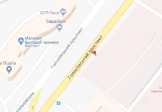 Схема рекламної площини за адресою Голосеевский пр., 59б