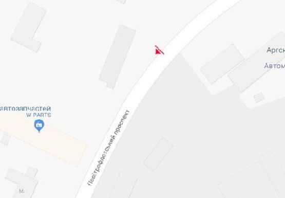 Схема рекламной плоскости по адресу Воздухофлотский пр., 86