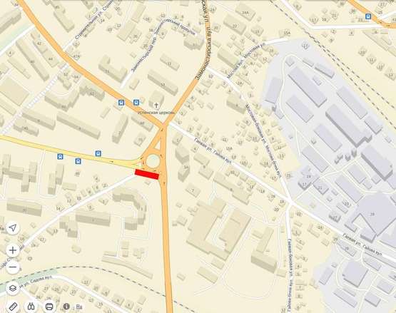 Схема рекламной плоскости по адресу Живова - Микулинецька