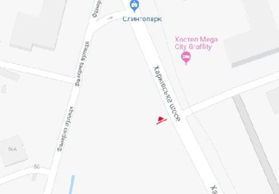 Схема рекламной плоскости по адресу Харьковское шоссе - Фанерная ул.