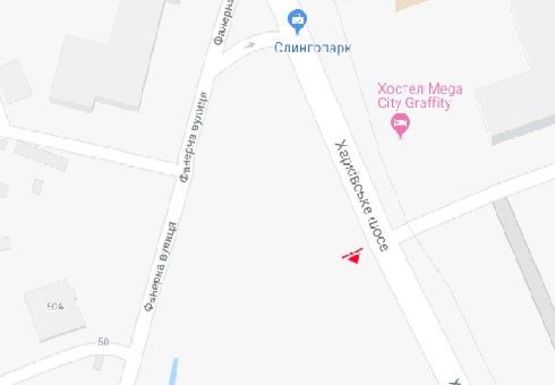 Схема рекламной плоскости по адресу Харьковское шоссе - Фанерная ул.