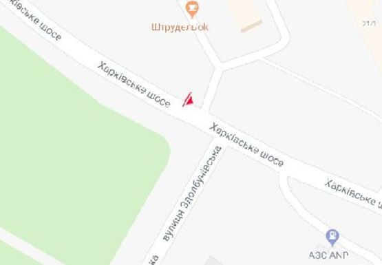 Схема рекламної площини за адресою Харьковское шоссе, 21