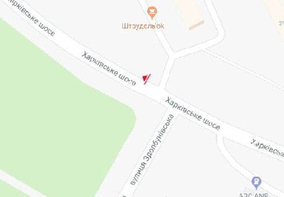 Схема рекламной плоскости по адресу Харьковское шоссе, 21