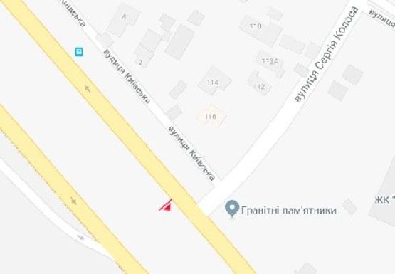 Схема рекламной плоскости по адресу Большая  Окружная дорога, угол Сергея Колоса ул. (на розделителе)