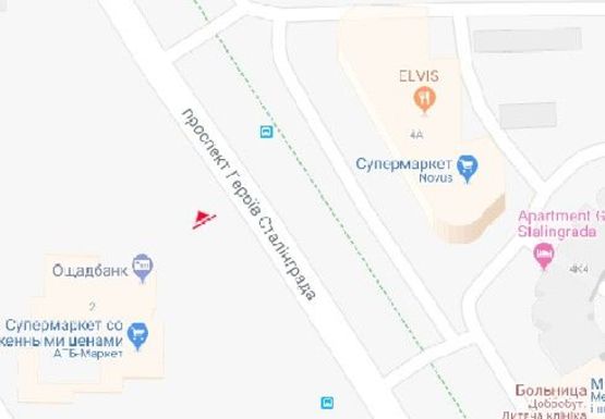 Схема рекламной плоскости по адресу Героев Сталинграда пр., 4а