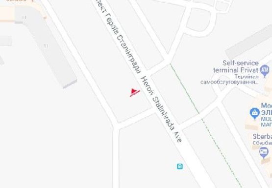 Схема рекламної площини за адресою Героев Сталинграда пр., 11