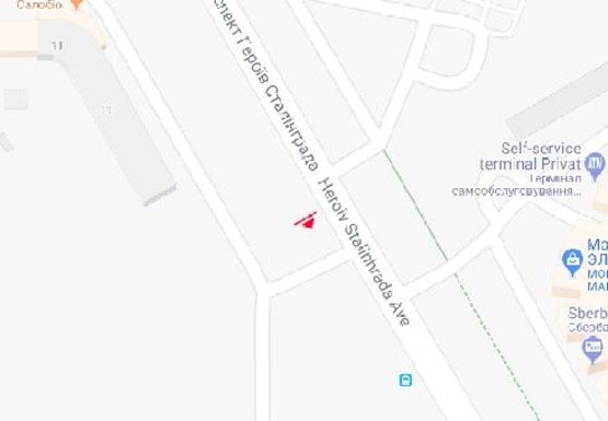 Схема рекламної площини за адресою Героев Сталинграда пр., 11