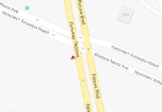 Схема рекламної площини за адресою Перова б-р. - Алишера Навои пр.