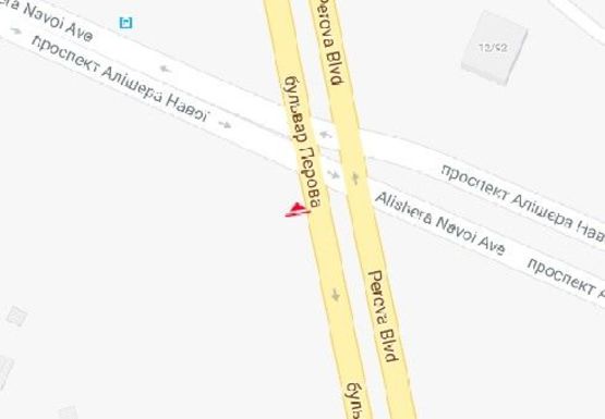 Схема рекламной плоскости по адресу Перова б-р. - Алишера Навои пр.
