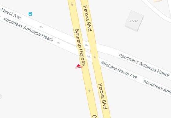 Схема рекламної площини за адресою Перова б-р. - Алишера Навои пр.