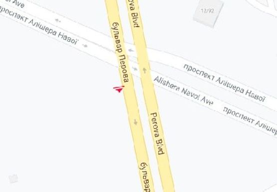 Схема рекламної площини за адресою Перова б-р. - Алишера Навои пр.