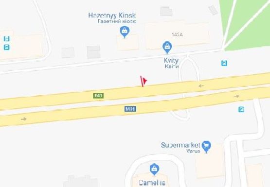 Схема рекламної площини за адресою Победы пр., 142а