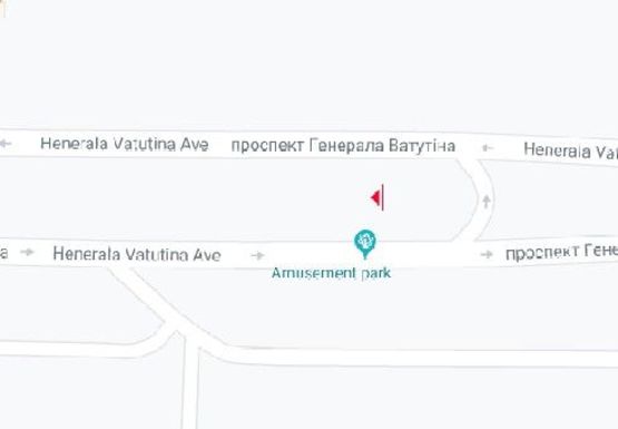 Схема рекламной плоскости по адресу Романа Шухевича пр., 22 (на разделителе)