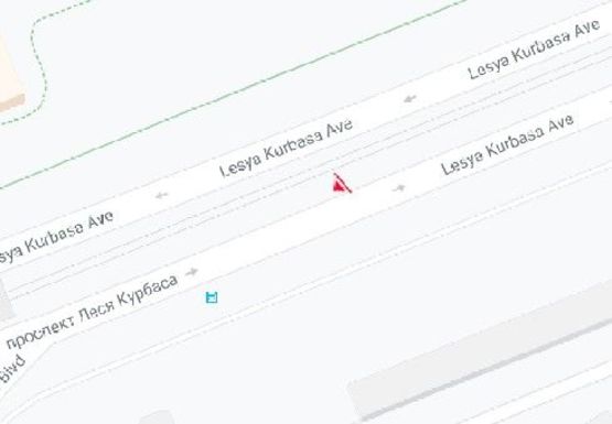 Схема рекламной плоскости по адресу Курбаса пр., 9  (на разделителе)
