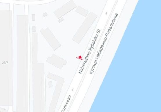 Схема рекламной плоскости по адресу Набережно-Рыбальская ул.