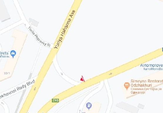 Схема рекламной плоскости по адресу Гагарина пр. - Верховного Совета б-р.