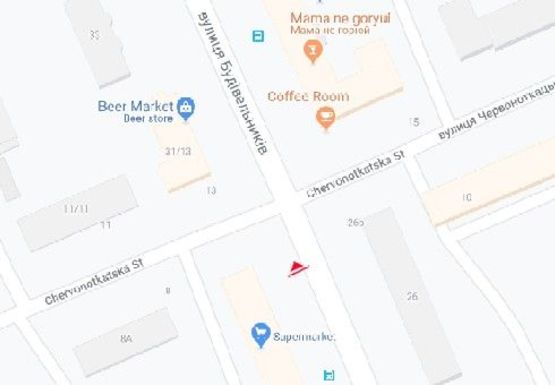 Схема рекламной плоскости по адресу Строителей ул., 29