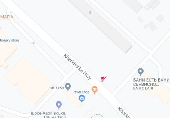 Схема рекламної площини за адресою Харьковское шоссе, 51