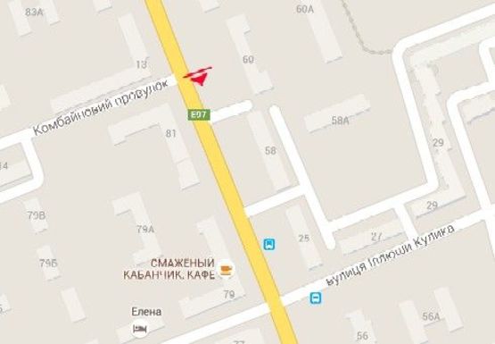 Схема рекламної площини за адресою Ушакова пр, 60 напротив (BackLit)