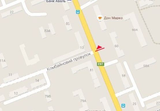 Схема рекламной плоскости по адресу Ушакова пр, 60 напротив (BackLit)