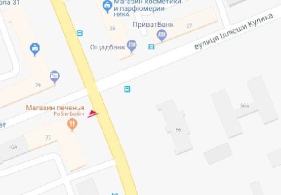 Схема рекламной плоскости по адресу Ушакова пр. - Козацкий пер. (BackLit)