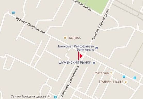 Схема рекламної площини за адресою Лавренева ул. - Святых Кирилла и Мефодия пр.