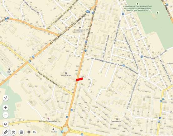 Схема рекламной плоскости по адресу Героїв Майдану,55