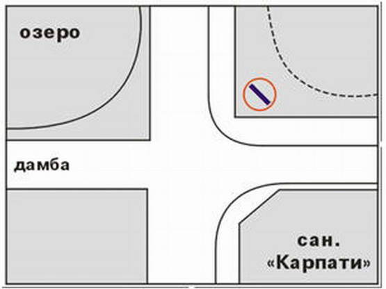 Схема рекламної площини за адресою санаторій "Карпати"