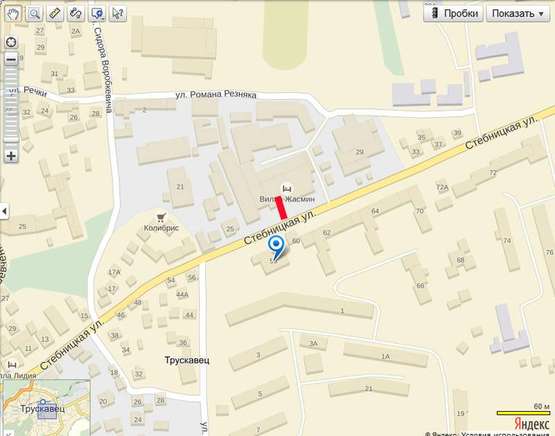 Схема рекламної площини за адресою Стебницька №1 (ринок, ІнтексМаркет) А верхній