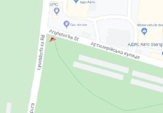 Схема рекламной плоскости по адресу Люстдорфская дорога - Артилерийская ул.