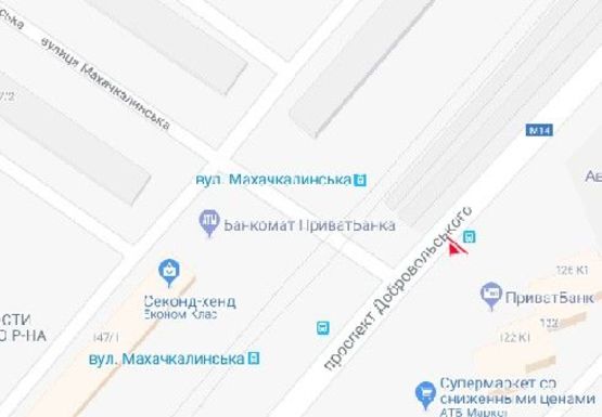Схема рекламної площини за адресою Добровольского ул., 126