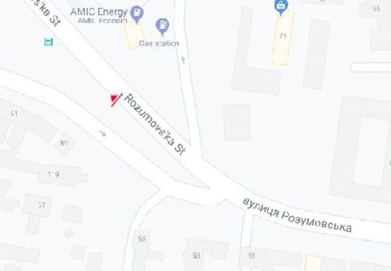 Схема рекламної площини за адресою Разумовская ул., автовокзал